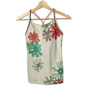 Lululemon Ujjayi White Y2K Floral Power Y Athletic Tank Top 4
